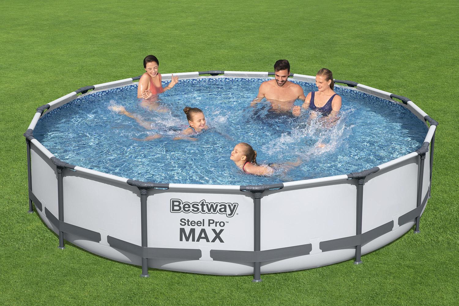 Каркасный бассейн Steel Pro Max 427х84см, 10220л, фил.-насос 2006л/ч, Bestway, 56595 BW фото 5